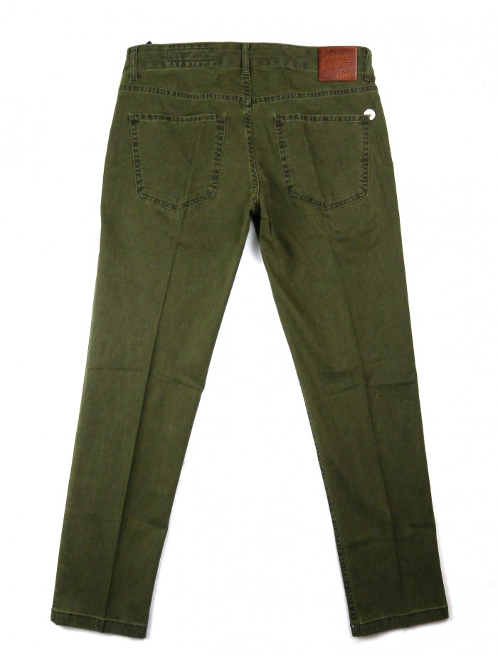Entre Amis Men's trousers Art. TK America Dark Green Patch