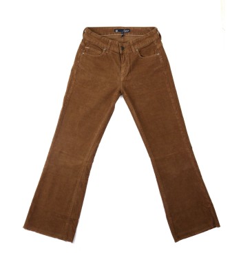 Atelier Cigala's Woman Velvet Pants Mod. 119 Bell Bottom Camel Crop