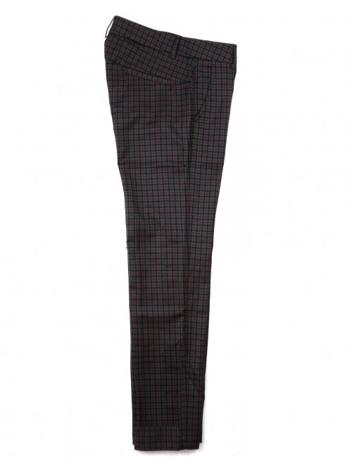 ALYSI Chic Micro Check Wine Women's Trousers ALYSI Chic Micro Check Wine Women's Trousers