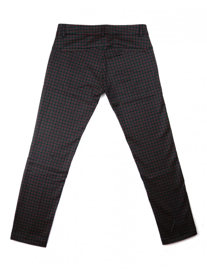 ALYSI Pantalone Donna Chic Micro Check Vino