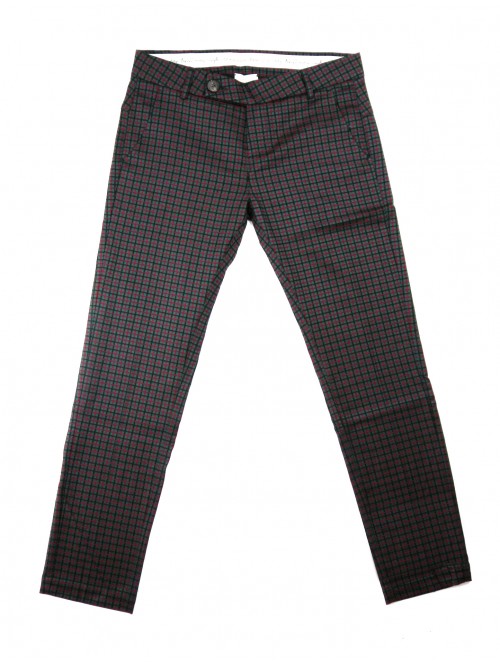 ALYSI Pantalone Donna Chic Micro Check Vino