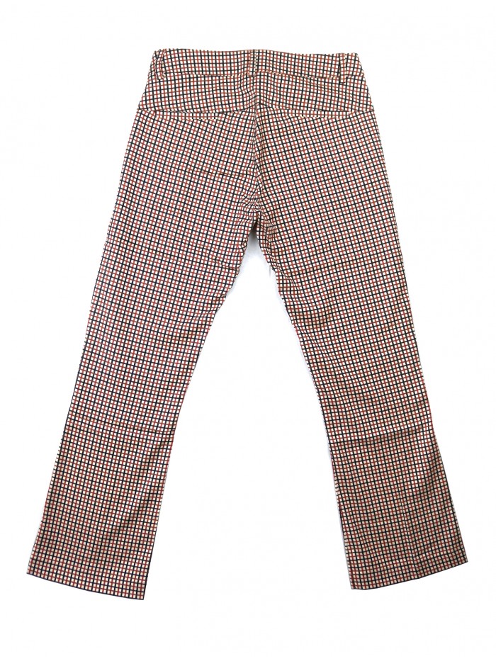 ALYSI Chic Micro Check Camel Women's Trousers