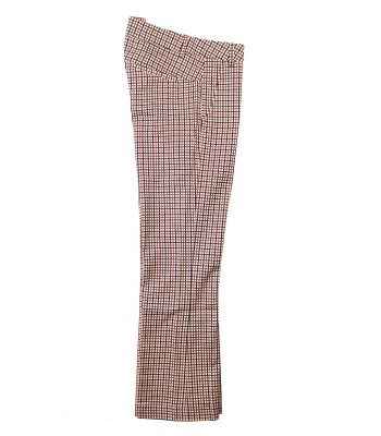 ALYSI Chic Micro Check Camel Women's Trousers