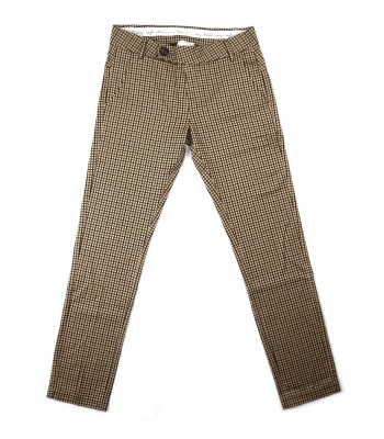 ALYSI Pantalone Donna Chic Micro Check Militare 2