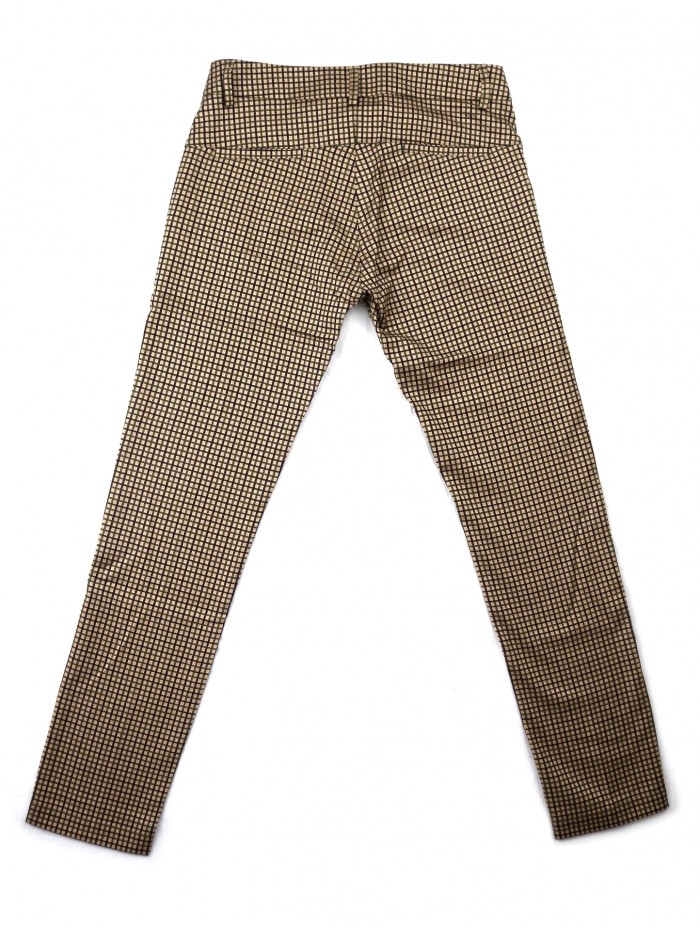 ALYSI Women's Chic Micro Check Military Trousers