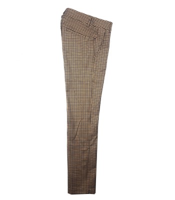 ALYSI Women's Chic Micro Check Military Trousers