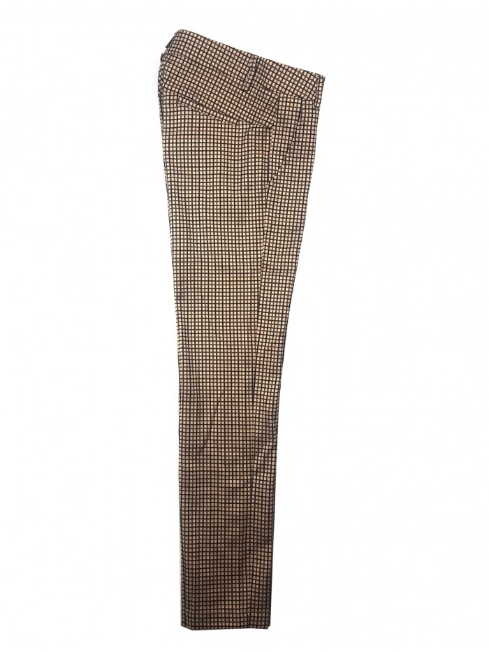 ALYSI Women's Chic Micro Check Military Trousers ALYSI Women's Chic Micro Check Military Trousers