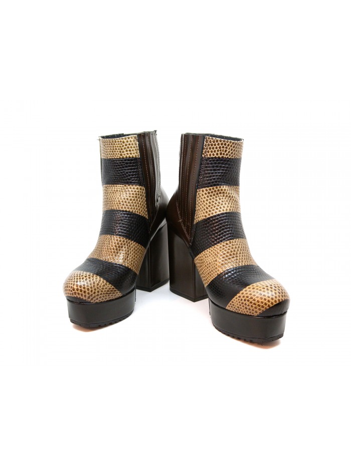 Tipe e Tacchi Scarpe Donna Art. Lucertola Col. Turf. Big Elastico Nero