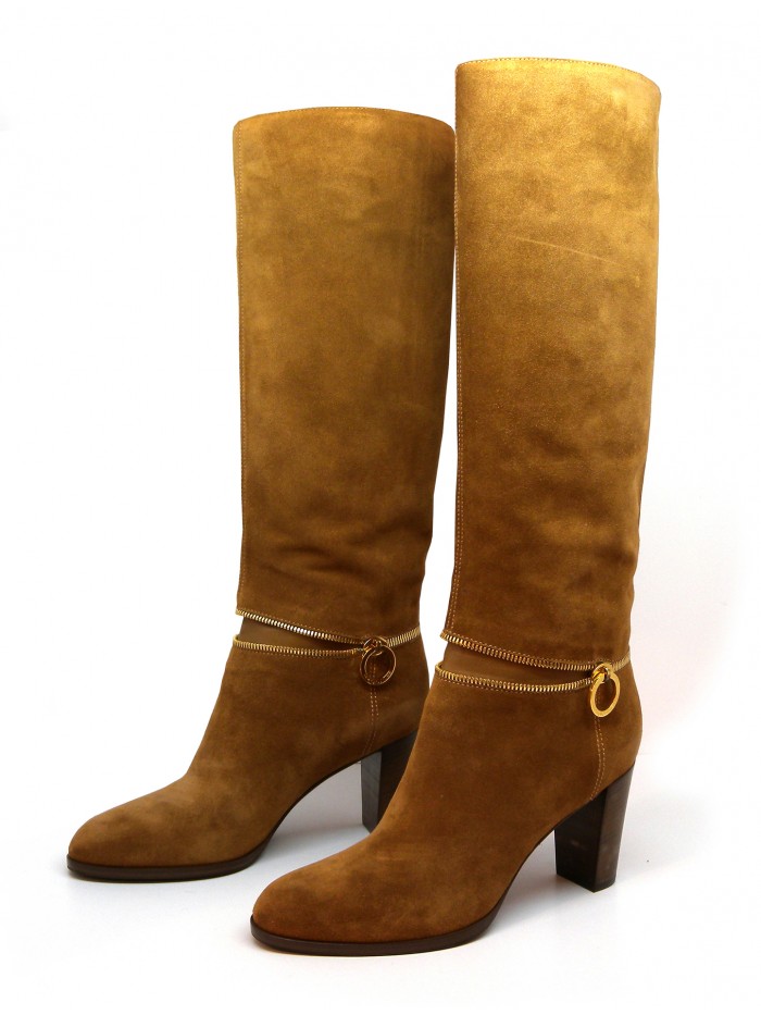 Sergio Rossi Stivale Donna Mod. A30240 Nappa Golf Tabaco Sergio Rossi Stivale Donna Mod. A30240 Nappa Golf Tabaco