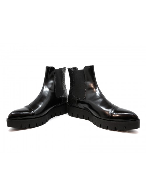 Lorenzo Mari Woman Shoe Art. 2991 Abrasivato Nero Pouf.