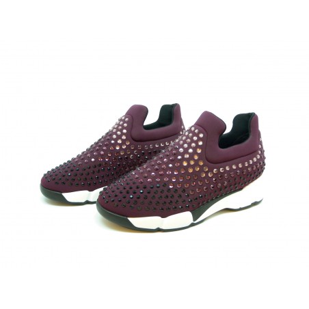 Sneakers Women Gem Neoprene Strass in technical stretch fabric with multi rhinestones on the upper and rubber sole. Sneakers Women Gem Neoprene Strass in technical stretch fabric with multi rhinestones on the upper and rubber sole.