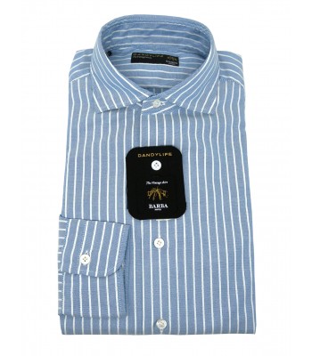 Barba Dandylife Camicia uomo Mod. Oxford 3926/1 Righe Celeste