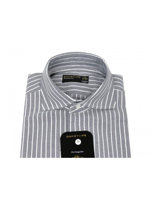 Barba Dandylife Man shirt Mod. Oxford 3926/2 Stripes Gray