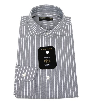 Barba Dandylife Camicia uomo Mod. Oxford 3926/2 Righe Grigio