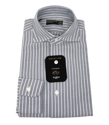 Barba Dandylife Man shirt Mod. Oxford 3926/2 Stripes Gray