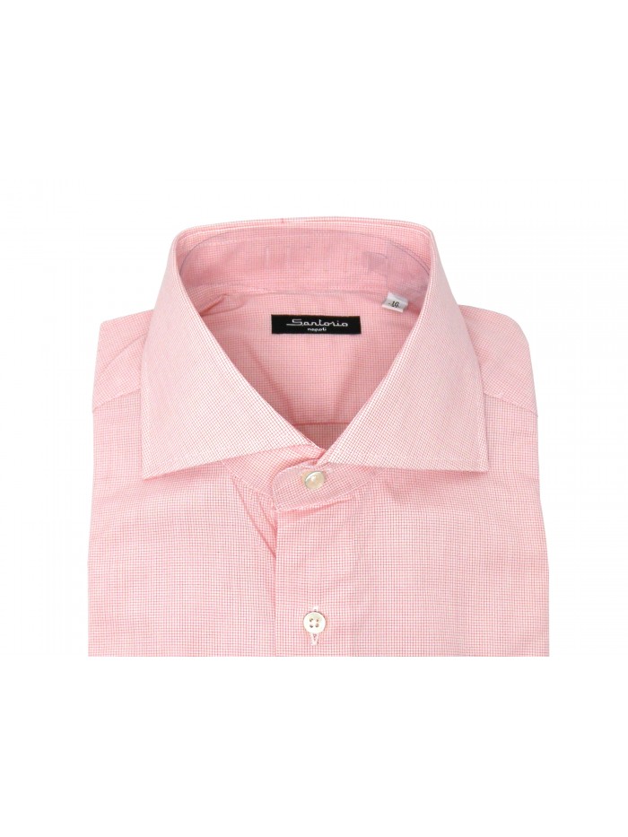 Sartorio Camicia uomo Micro Quadretti Rosso