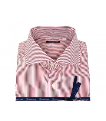 Sartorio Man Shirt Red Striped 2