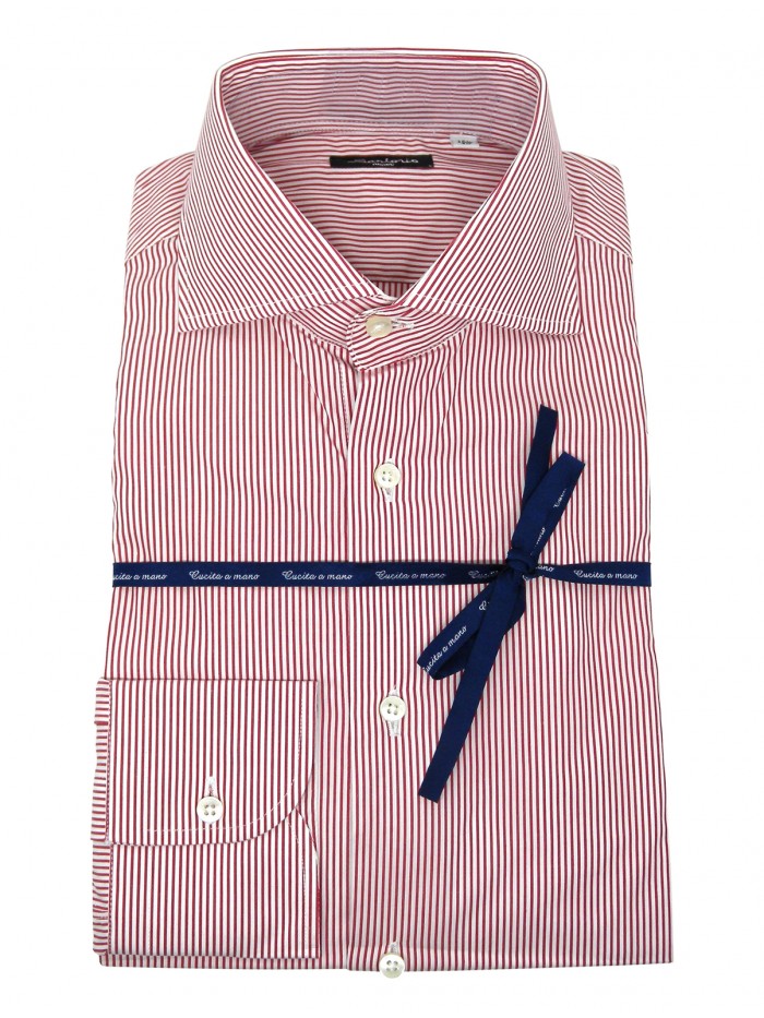 Sartorio Man Shirt Red Striped Sartorio Man Shirt Red Striped