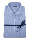 Sartorio Men's shirt Stripes Thin Blue