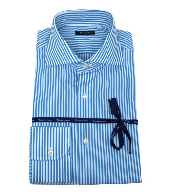 Sartorio Man Shirt Stripes Turquoise