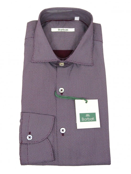 Barbati Camicia uomo Art. Lavison 36 Micro Fantasia Cerchi Bordeaux Barbati Camicia uomo Art. Lavison 36 Micro Fantasia Cerchi Bordeaux