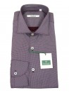 Barbati Man shirt Art. Lavison 36 Micro Fantasy Bordeaux circles