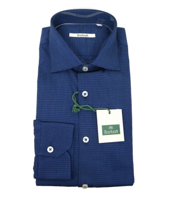 Barbati Camicia uomo Art. Lavison 31 Micro Fantasia Cerchi Blu