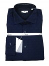 Andrea Bossi Camicia uomo Mod. 500 Slim Fit Micro Rombi Blu