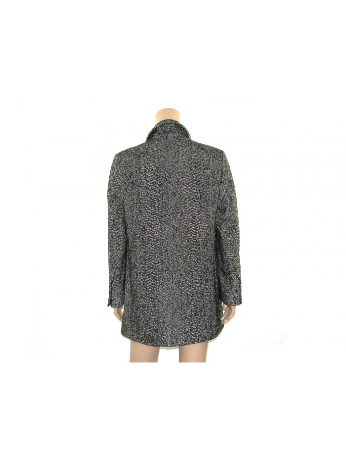 Alfio Gherardi Giaccone Uomo Mod. 381 18505 Spigato Bianco/Nero