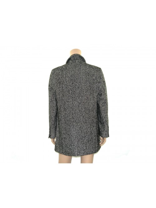 Alfio Gherardi Giaccone Uomo Mod. 381 18505 Spigato Bianco/Nero