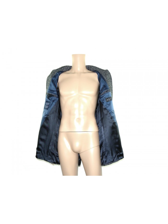 Alfio Gherardi Giaccone Uomo Mod. 381 Microfantasia Bianco/Nero