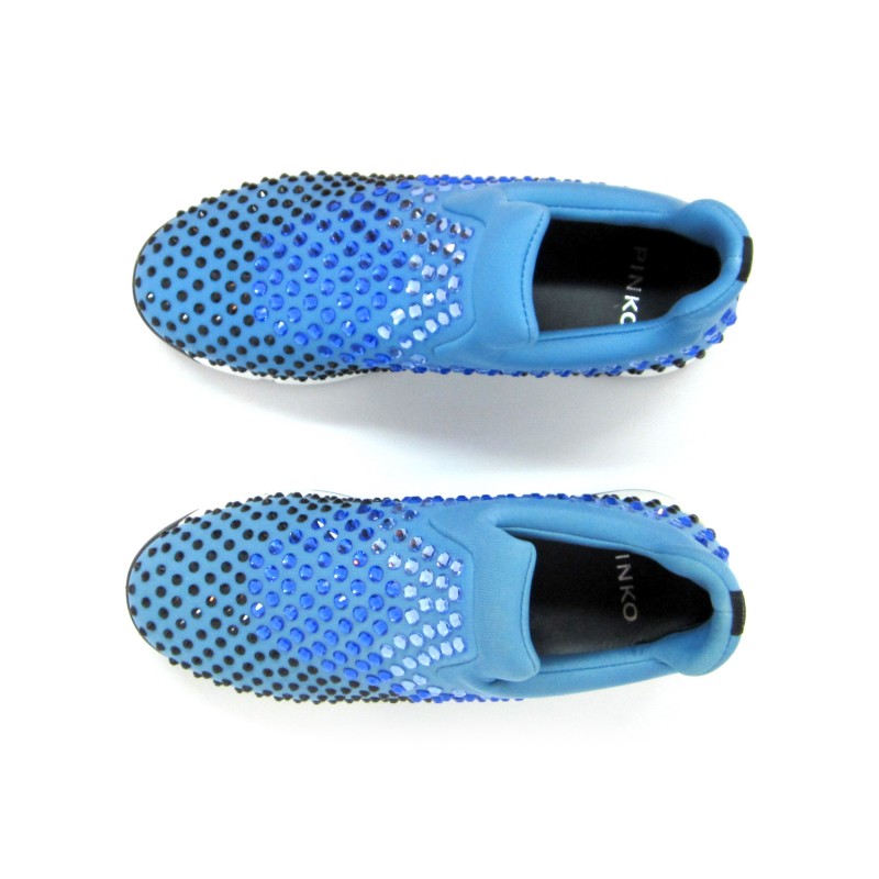 Sneakers Women Gem Neoprene Strass in technical stretch fabric with multi rhinestones on the upper and rubber sole.
