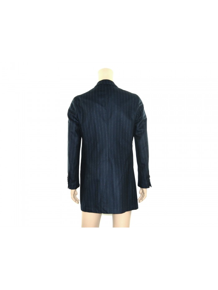 Sartoria Sorrento Giaccone Uomo Mod. Carmac Gessato Blu