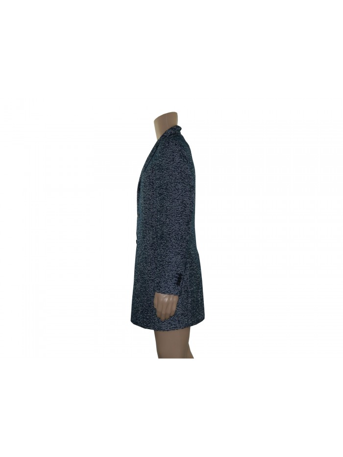 Verdera Men's Coat Mod. Carmac 06 403 Spigato White / Blue