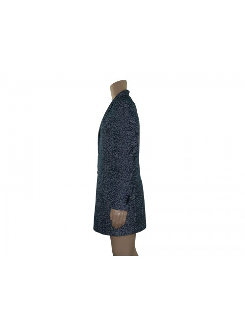 Verdera Men's Coat Mod. Carmac 06 403 Spigato White / Blue