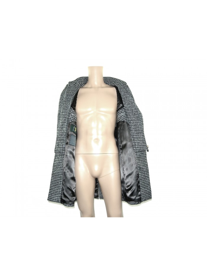 Lubiam 8 Man Jacket Mod. 7119 77055/1 Squares Gray / Black