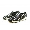 Sneakers Donna Sequins in tessuto ricamato con paillettes decorazione quadrettata suola in gomma comode e casual.