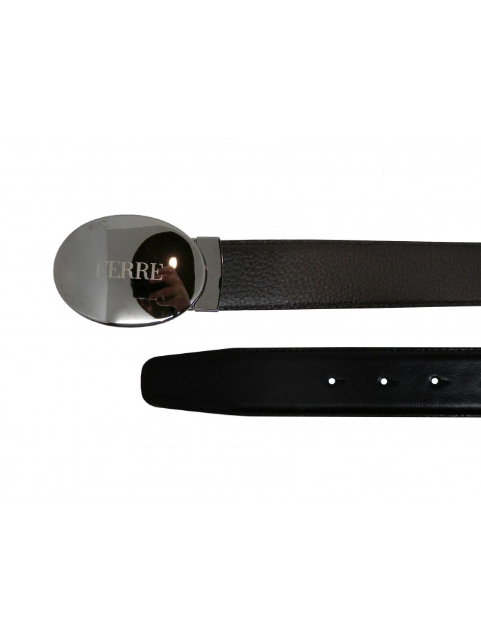 GF Ferrè Cintura Uomo Double Ovale Dark Cromo GF Ferrè Cintura Uomo Double Ovale Dark Cromo