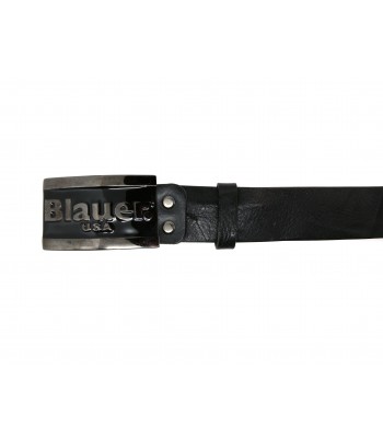 Blauer Belt Man Logo Shiny Chrome Dark / Black