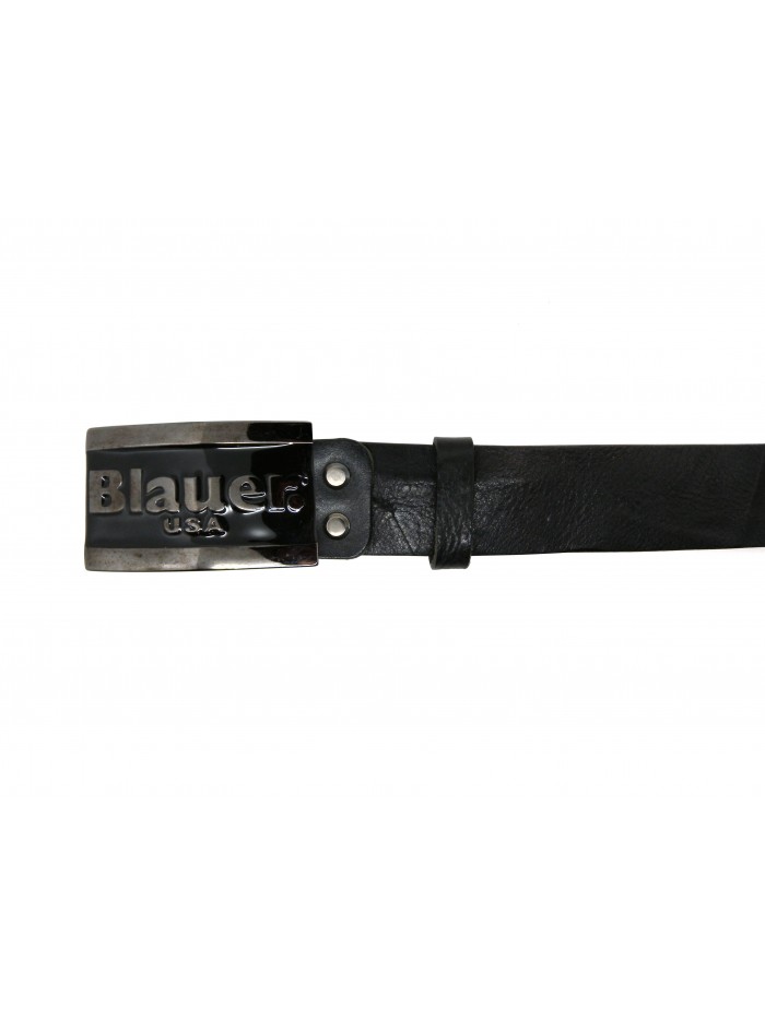 Blauer Belt Man Logo Shiny Chrome Dark / Black