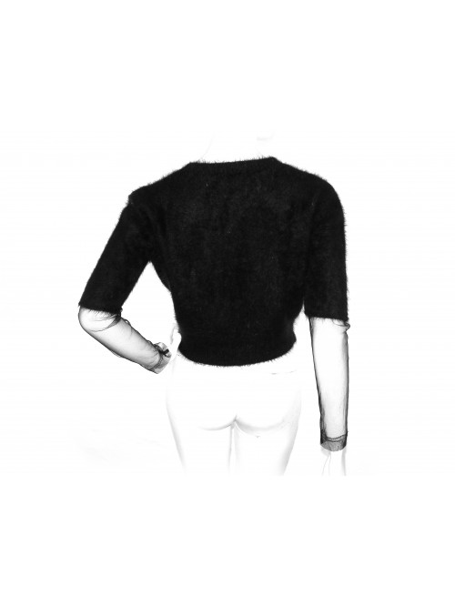 Karl Lagerfeld Jersey Woman Black Mod. 81504 Rete Nero