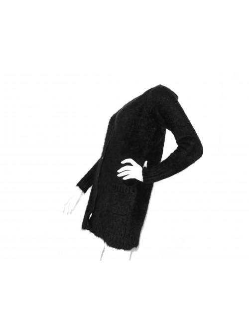 Karl Lagerfeld Women's Cardigan Sweater Black Mod. KARMAGD 1376 Long Black