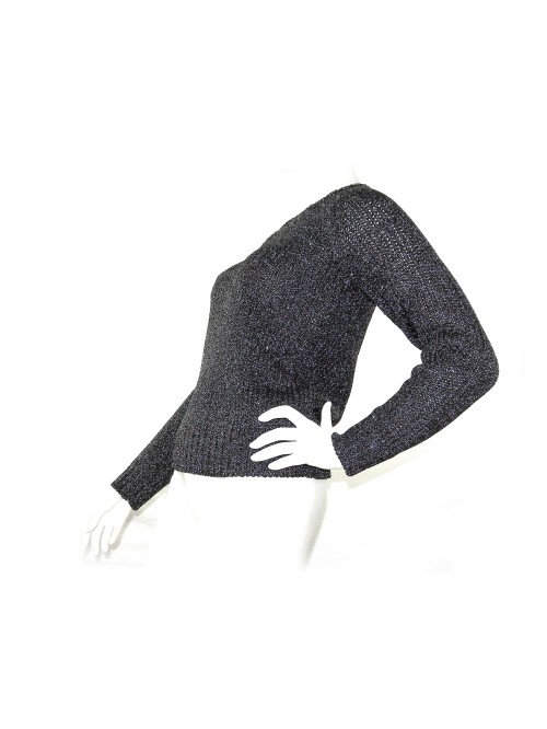 Karl Lagerfeld Maglia Donna Nero Mod. 81506 Metallo