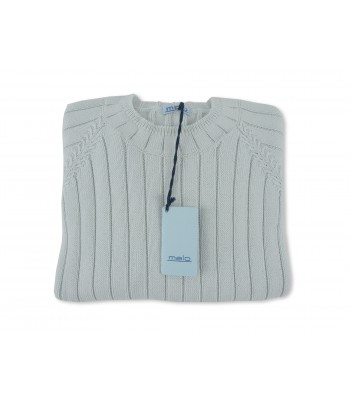 Malo Knitted Woman Mod. Coste Verticale Light Blue