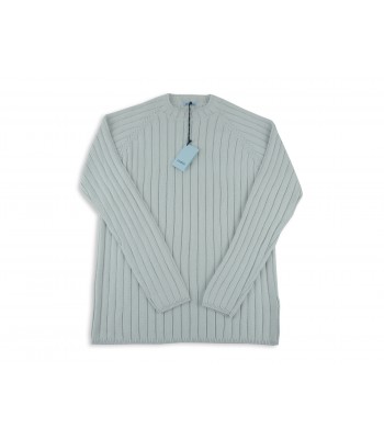 Malo® Maglia Donna Mod. Coste Verticali Celeste 2