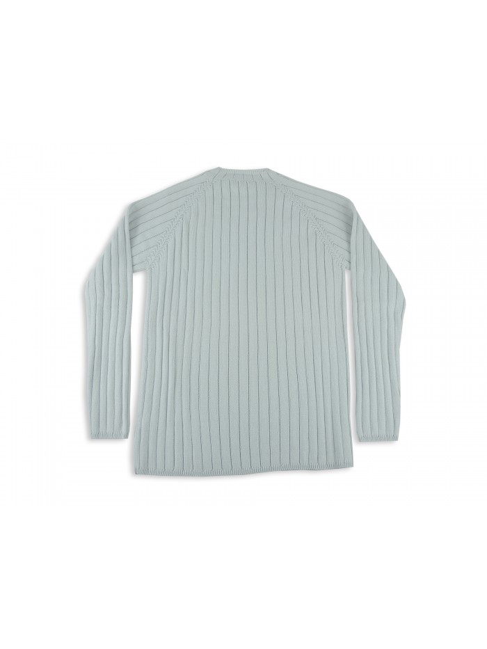 Malo® Maglia Donna Mod. Coste Verticali Celeste