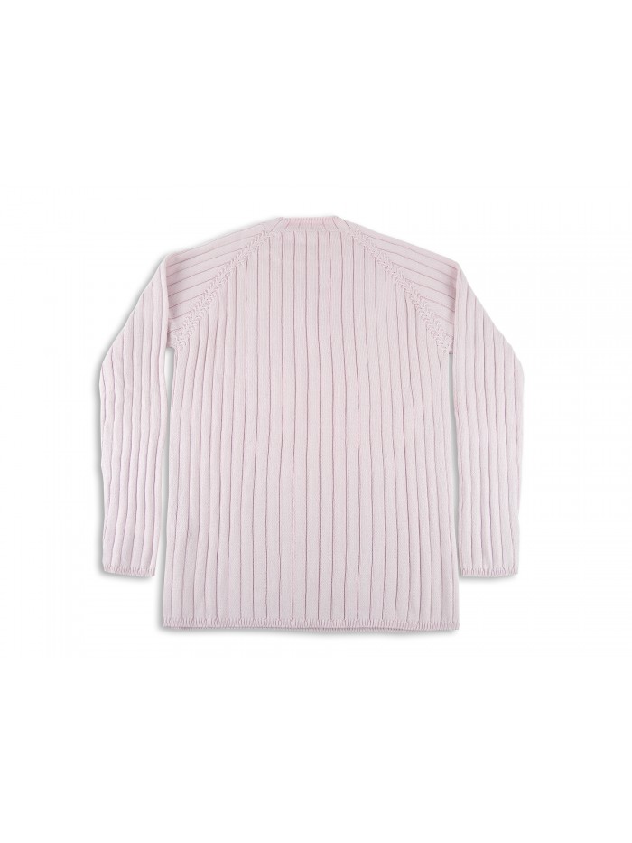 Malo Maglia Donna Mod. Coste Verticali Rosa