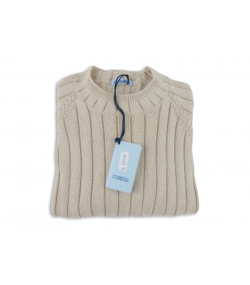 Malo Knitted Woman Mod. Coste Verticale Beige