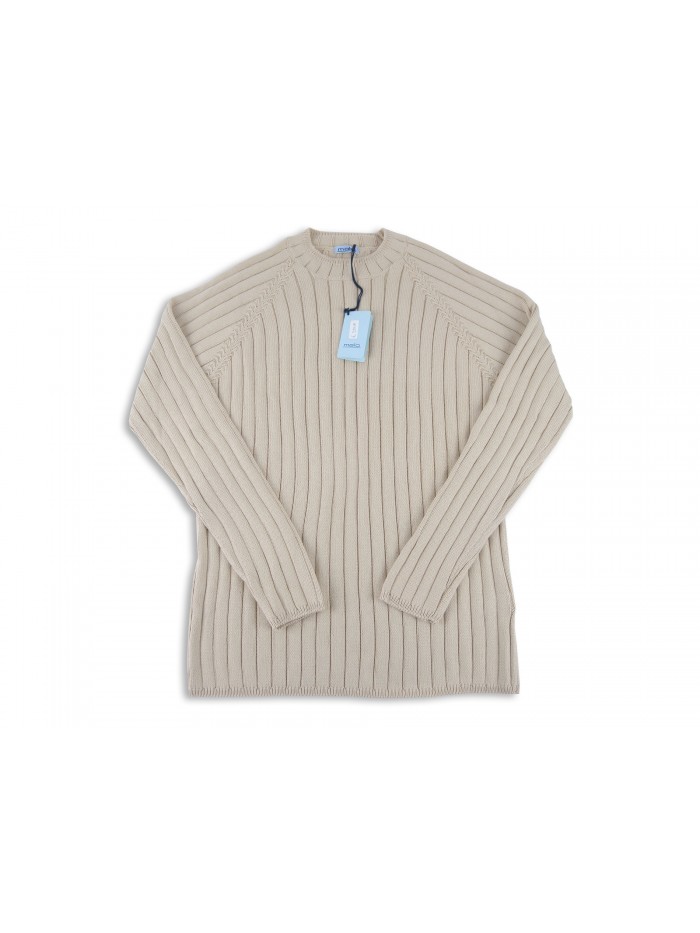 Malo Maglia Donna Mod. Coste Verticali Beige