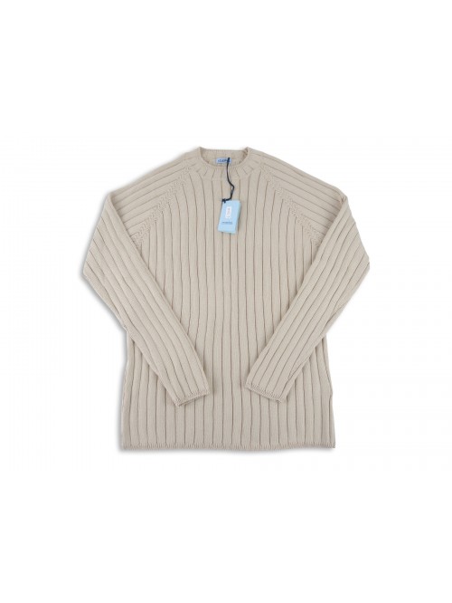 Malo Maglia Donna Mod. Coste Verticali Beige